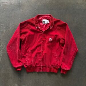 Vintage K Brand Corduroy Jacket USA Made Red Phillips 66 Western Snap Workwear M